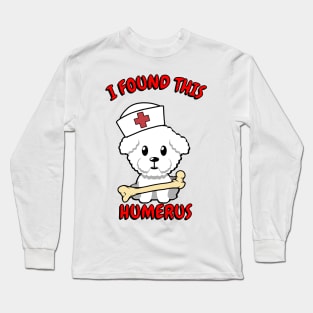 Funny furry dog is a nurse Long Sleeve T-Shirt